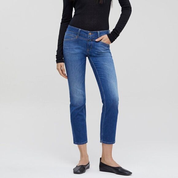 Closed Starlet Skinny Straight Low Rise Ankle Blue Wash Made in Italy Jeans 24 - Picture 9 of 9